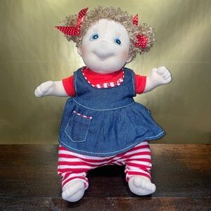 Rubens Barn Handmade Soft Sculptured Doll Olivia Plush Toy 14"